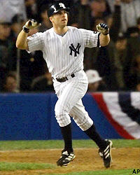 Chad Curtis hitting second homerun.
